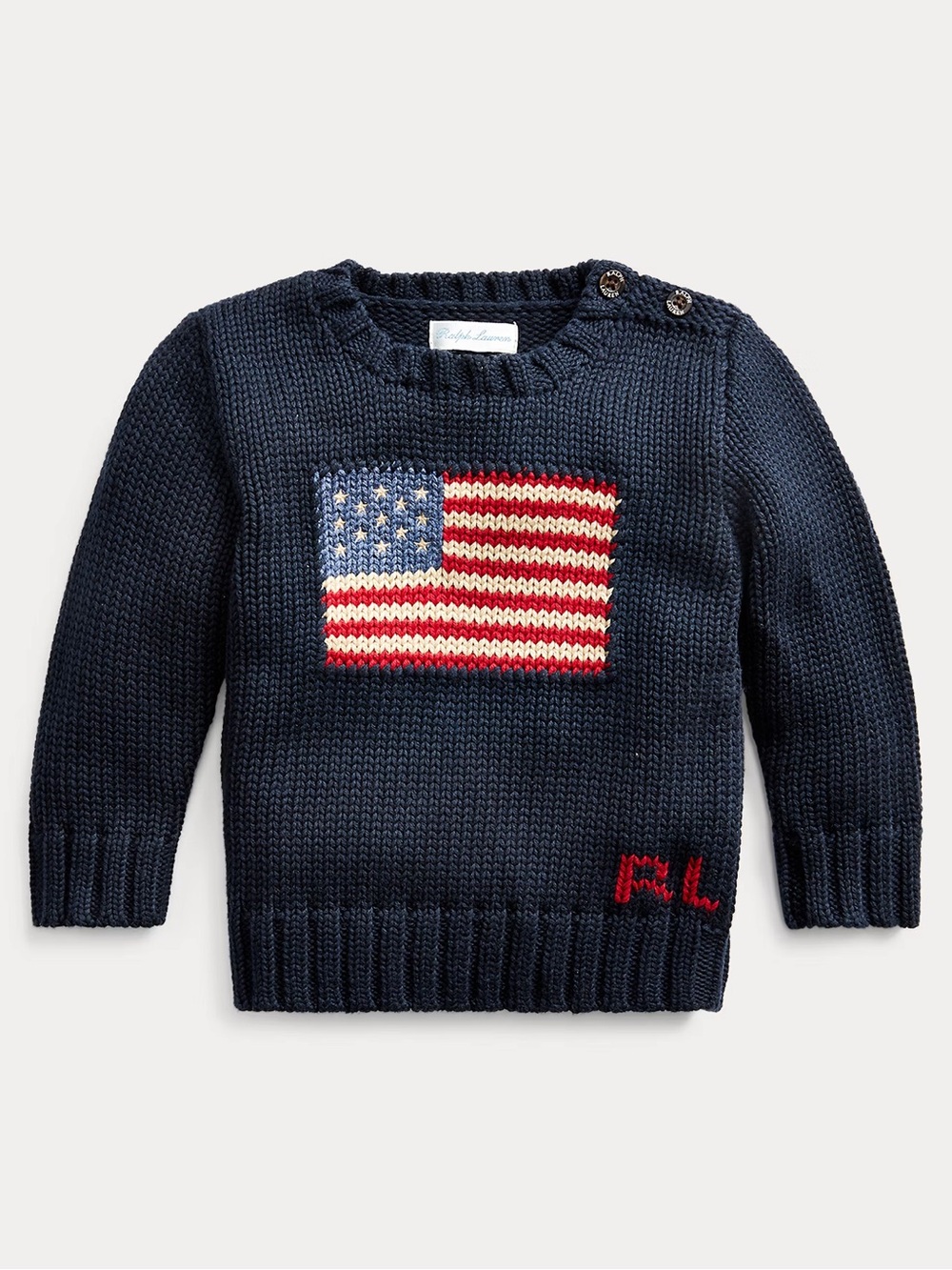 Vintage Iconic Ralph Lauren Flag Sweater